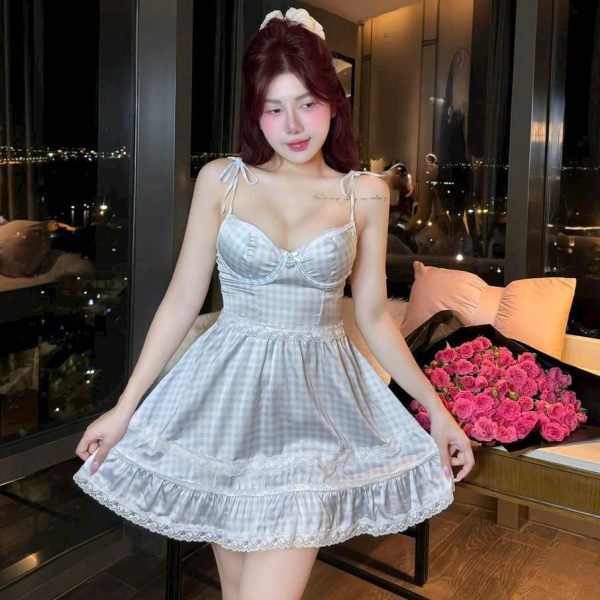 Váy Ngủ Nữ Caro Nàng Thơ