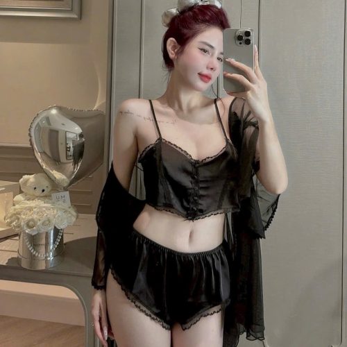 Bộ Đồ Ngủ Nữ Lụa Quyến Rũ
