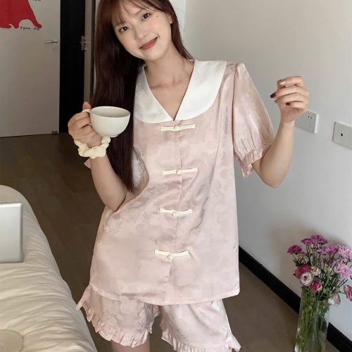 Bộ Pijama Ngắn Trung Hoa