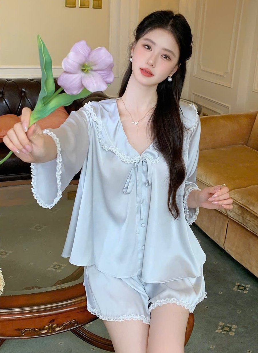 Đồ Ngủ Pijama Lụa Nữ Tính
