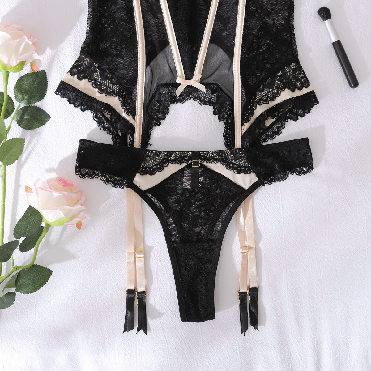 Bộ Corset Ren Sexy Gợi Cảm